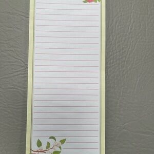 Apple Blossom Lined Notepad - 9 Sheets + Cardstock Backing -Free Bonus Sheet Inc